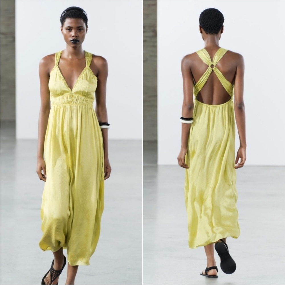 NWT Zara Yellow Maxi Dress